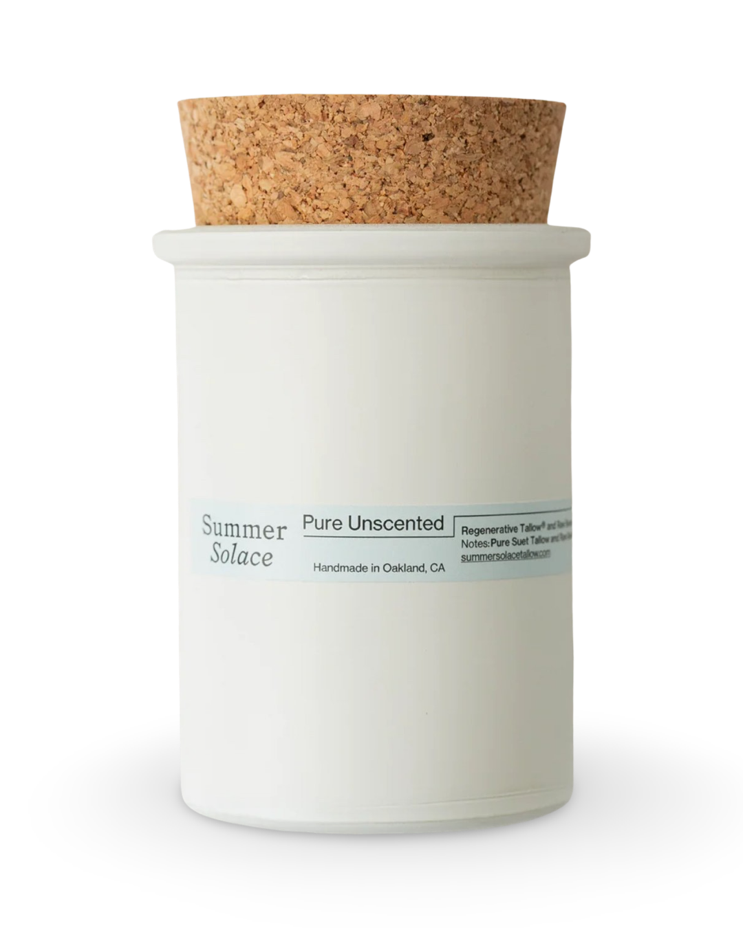 Pure Unscented : Tallow + Beeswax Candle