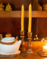 Hand-Dipped Beeswax Taper Candle | Pair