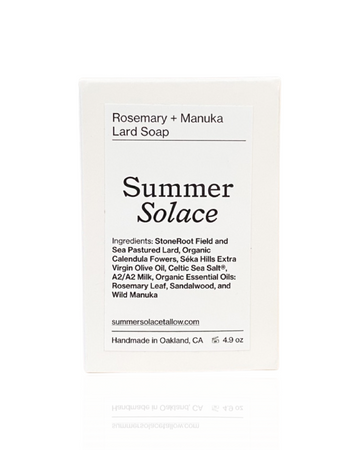 Limited Edition Rosemary and Manuka Pastured Leaf-Lard Soap